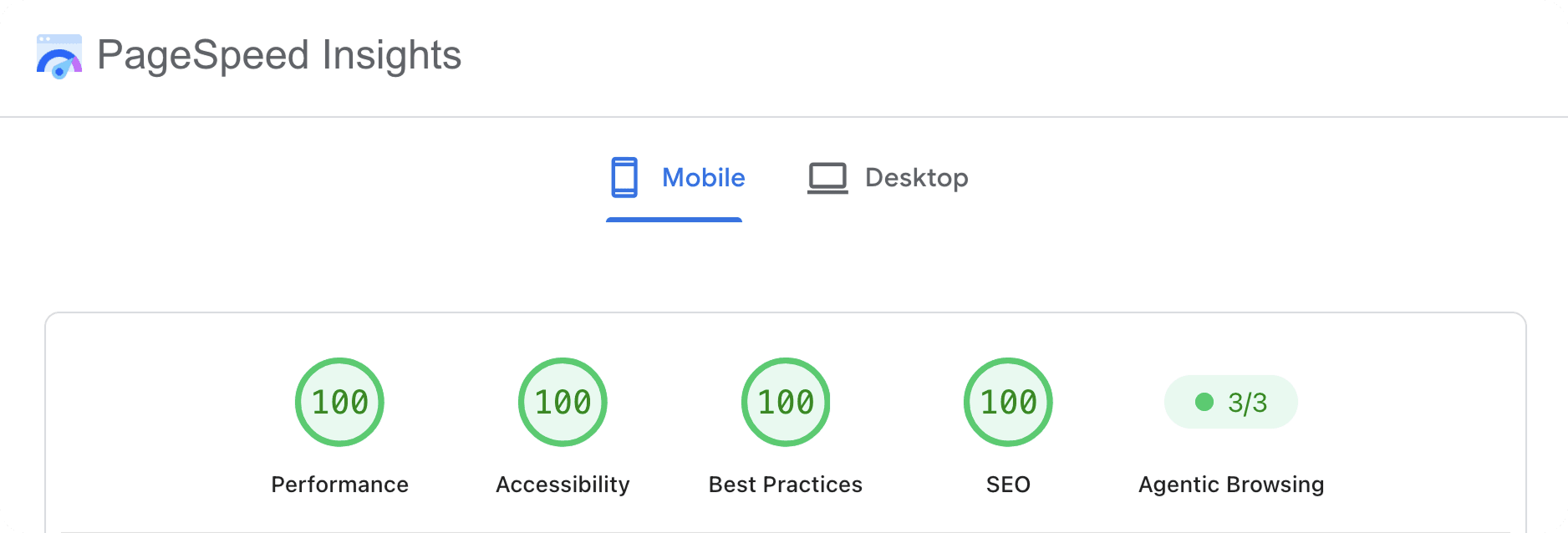 Результаты PageSpeed
