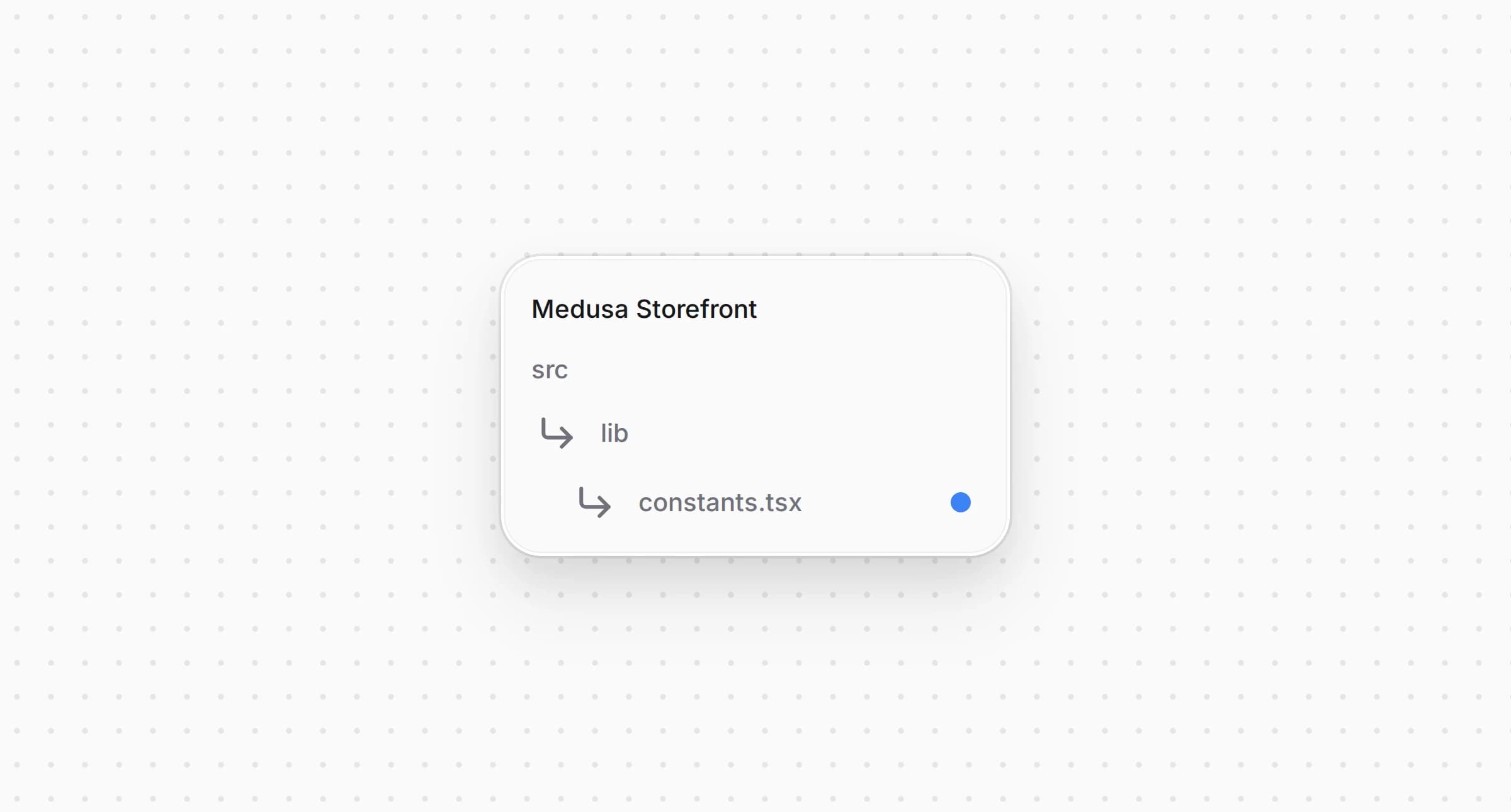 Структура проекта Medusa Storefront после обновления файла с константами