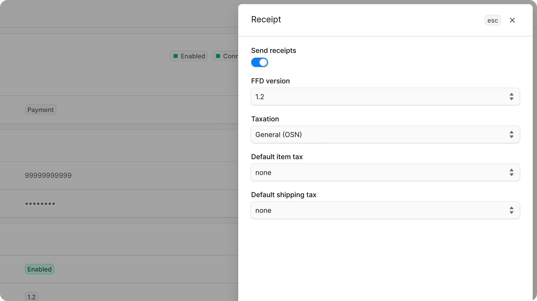 Edit receipt details