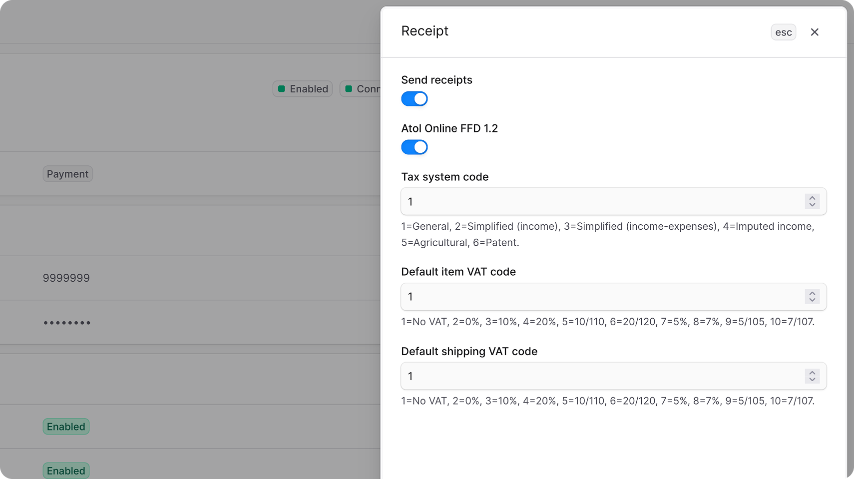 Edit receipt details